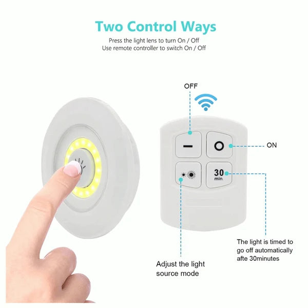 Pack of 3 LED Remote Control Lights