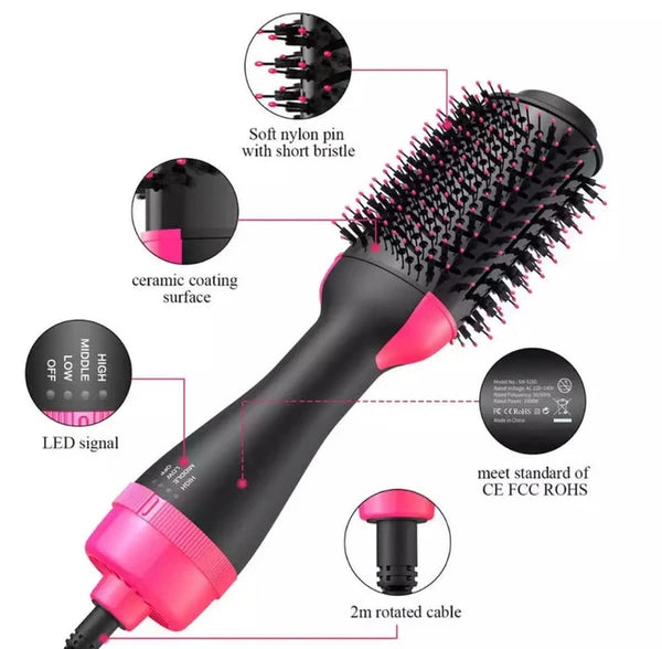 One Step Hair Dryer and Volumizer 3‑in‑1 Hair Dryer with Comb