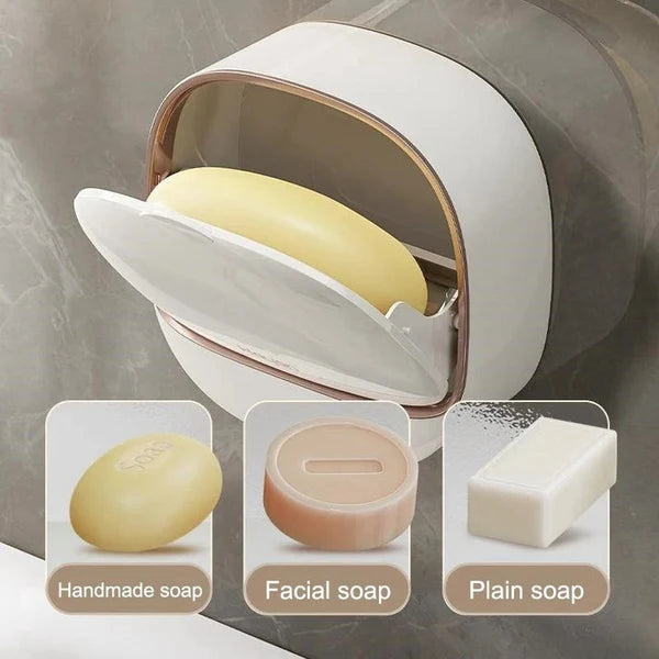 2PC Soap Box Wall Mounted Light Luxury Soap Holder