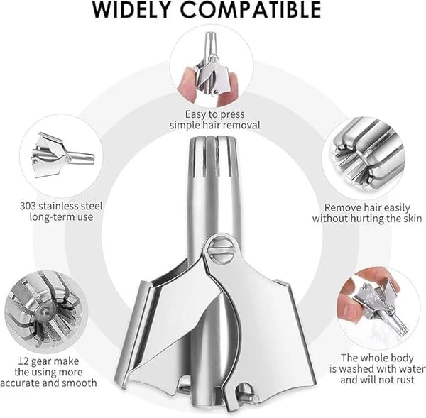 Mini Portable Stainless Steel Nose Hair Trimmer